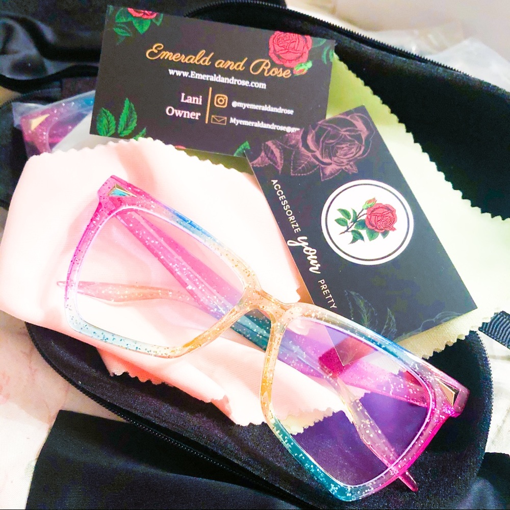 rainbow blue light blocking glasses